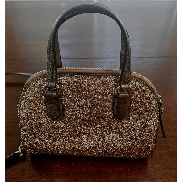 Kate Spade Mini Reiley Laurel Way Glitter Satchel‎ Purse - Picture 5 of 6
